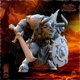 Realms of Mayhem Minotaurs with Sword and Shield miniatura 3