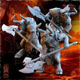 Realms of Mayhem Minotaurs with Two Handed Axe miniatura 1